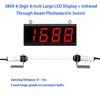 380V 4-Digit 4" Large Display + Infrared Through-beam Sensor