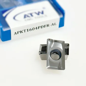 ATW CNC Lathe Carbide Cutting Tools APKT1604PDFR-AL Machining Aluminum Insert APKT1604