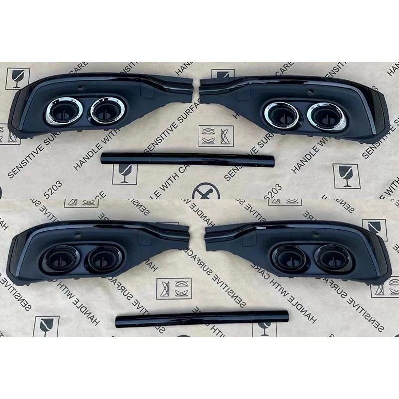 Q5 SportBack Refit and Upgrade SQ5 Rear Diffuser and Pipe Exhaust SQ5 4 Out Style Rear Black Lip Pipe for Audi 2021 2022 2023