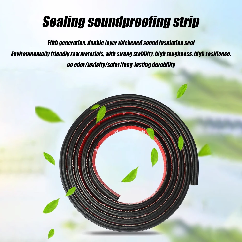 1 5m Car Door Rubber Seal Strip Soundproof Seals Universal Auto Hood