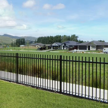 China Customized High Strength Powder Coated Flat Top Security Fence for Garden Fencing Trellis & Gates