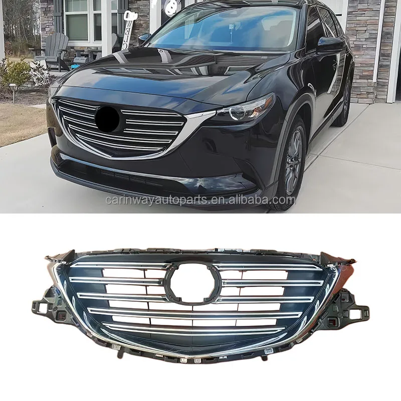 Front Grille High Version TK49-50712 Car Grilles Accessories Radiator Grille for Mazda CX-9 Body Kit 2016-2023