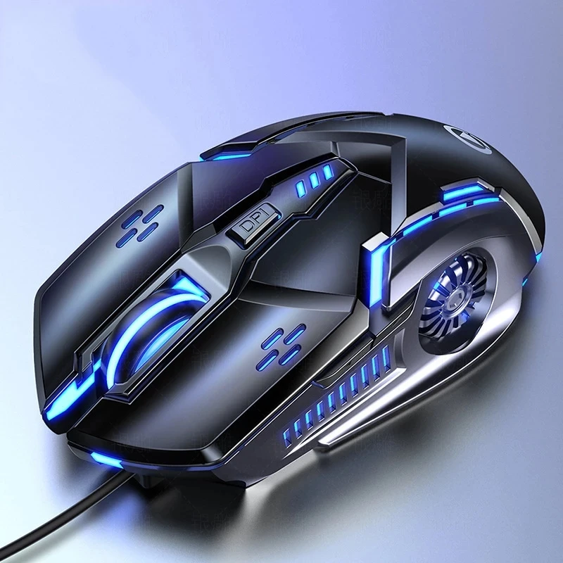 Mute Wired G5 Mouse Six Keys Luminous Game E-Sports Machinery Computer Accessories