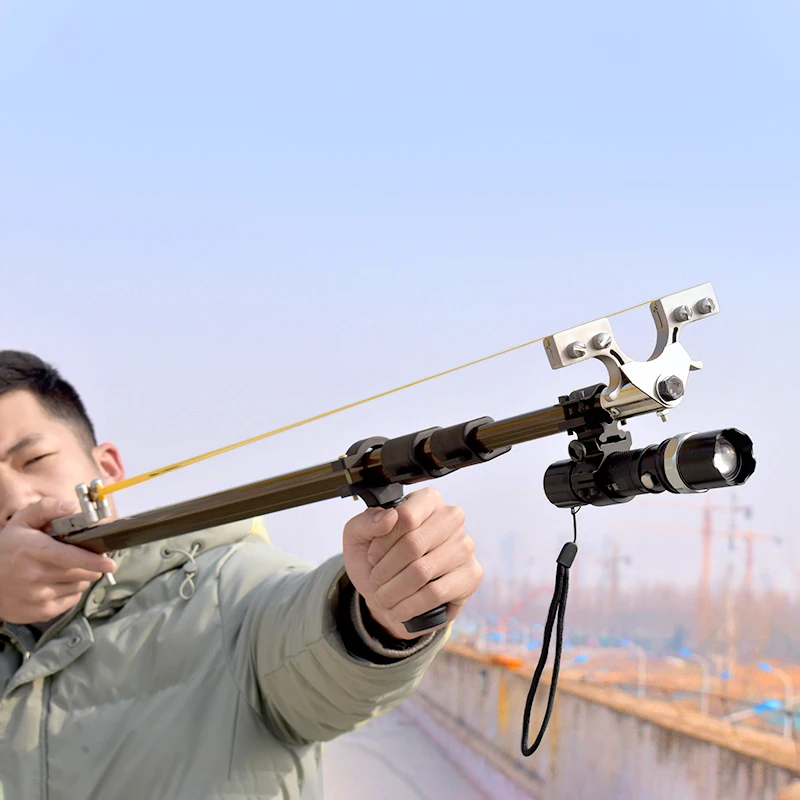 New Folding Slingshot Rifle Mechanical Slingshots Outdoor