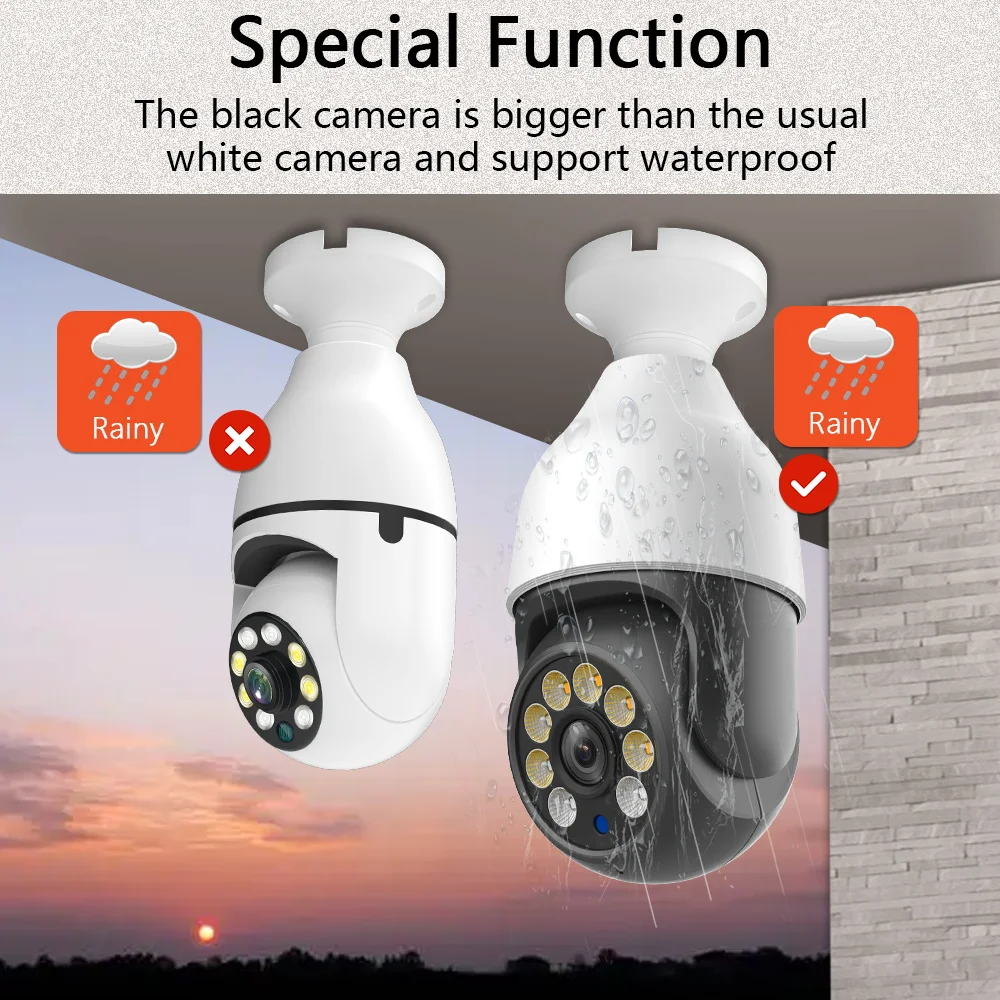 Tuya E27 4mp 5g Dual-band Wifi Light Bulb Waterproof Color Night Vision ...