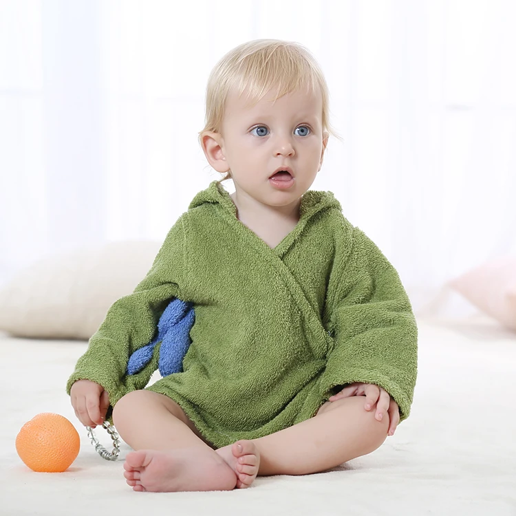 Детский банный халат с капюшоном для мальчиков