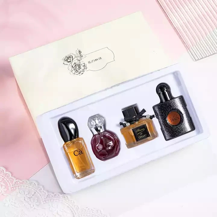 Tiktok Perfume Set Fashion Long Lasting Fragrant 4 Pcs Wholesale Gift