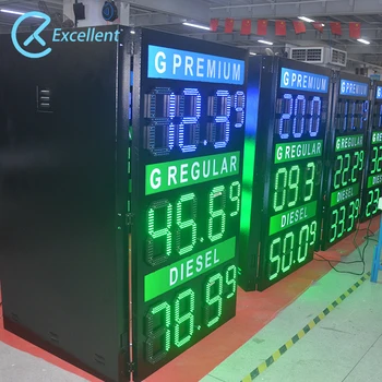 Petrol Led Digital Number Price Signboard Outdoor For Oil Digital Price Screen Board Display Station Led Gas Price Sign