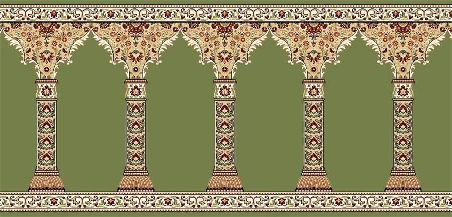 Carpet Factory New Design 100% Nylon Mosque Wall to Wall Luxury Muslim Mosque Prayer Carpet for  Mosque Prayer Carpet