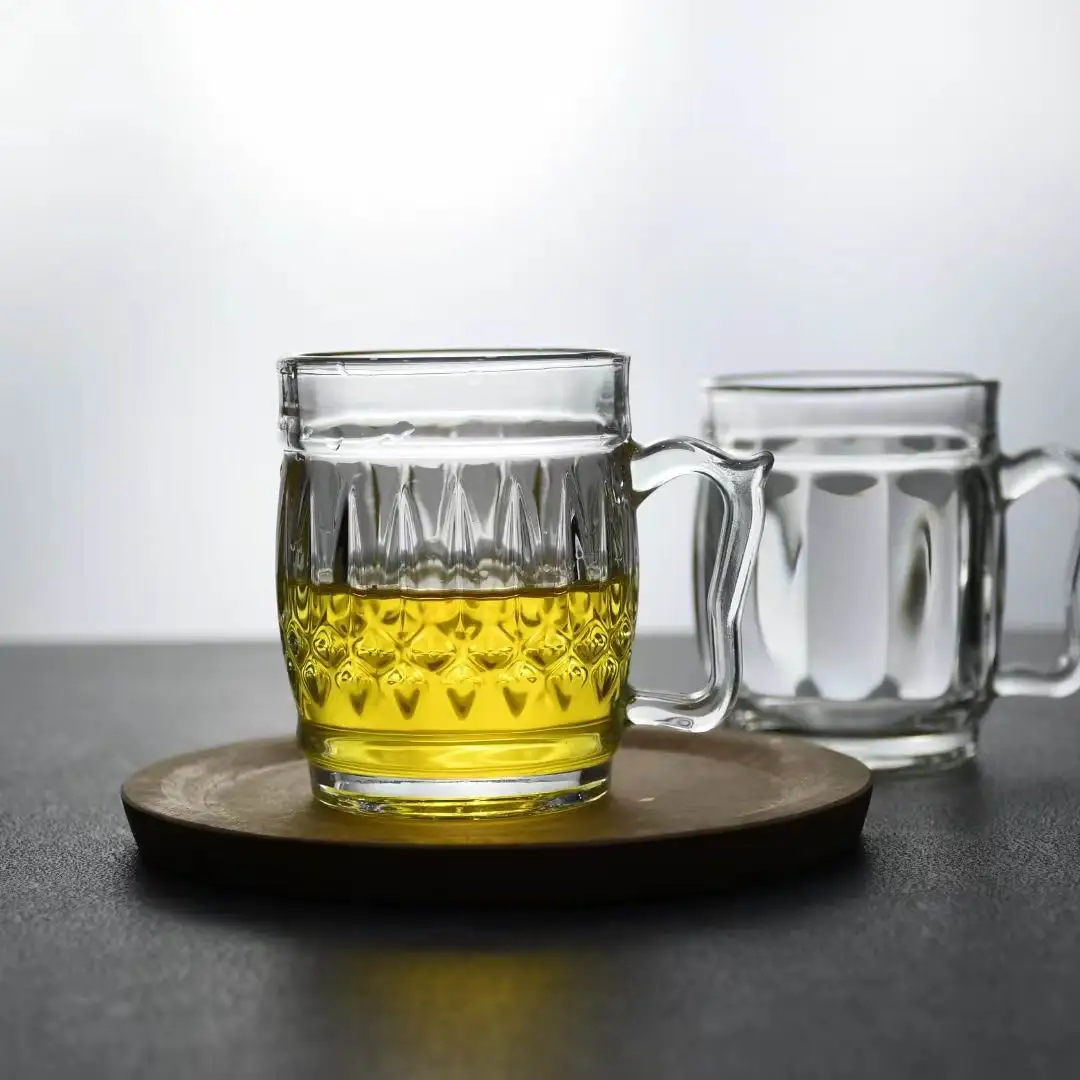 Factory Cheap Price 170ml Glass Tea Cup Drinking Sets Barrel Shape Doyalex 6oz Coffee Mugs for Bar KTV Home Restaurant Hotel