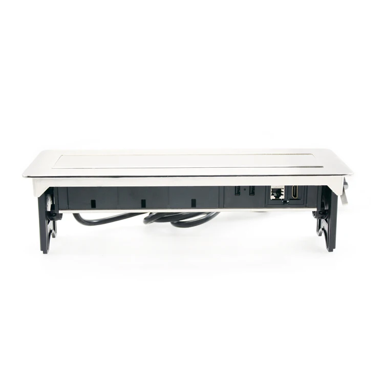 Press Pop up Table Socket Box for Meeting Table UK Keystone Connection Pop up Power Box
