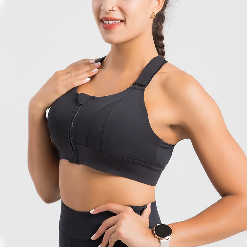 Women Plus Size Magic Adjustable Velcro Straps Sports Bra