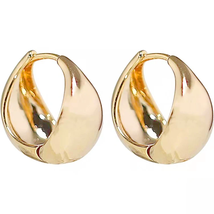 2021 New Arrival Elegant Stainless Steel Ball Bead Pendant Earring Punk Dainty Jewelry Clip-on Polished Round Hoop Earring