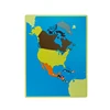 Puzzle map of North America