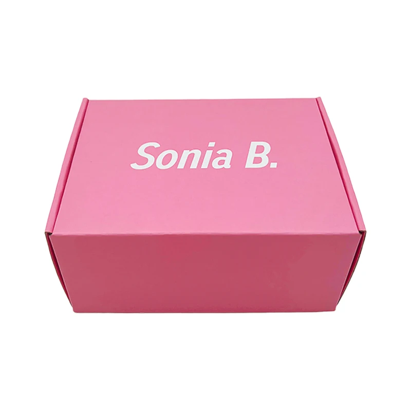Custom Logo Cardboard Cartons Shipping Mailer Box Pink Cosmetic Set Cosmetics Mailing Skin Care Corrugated Packaging Boxes