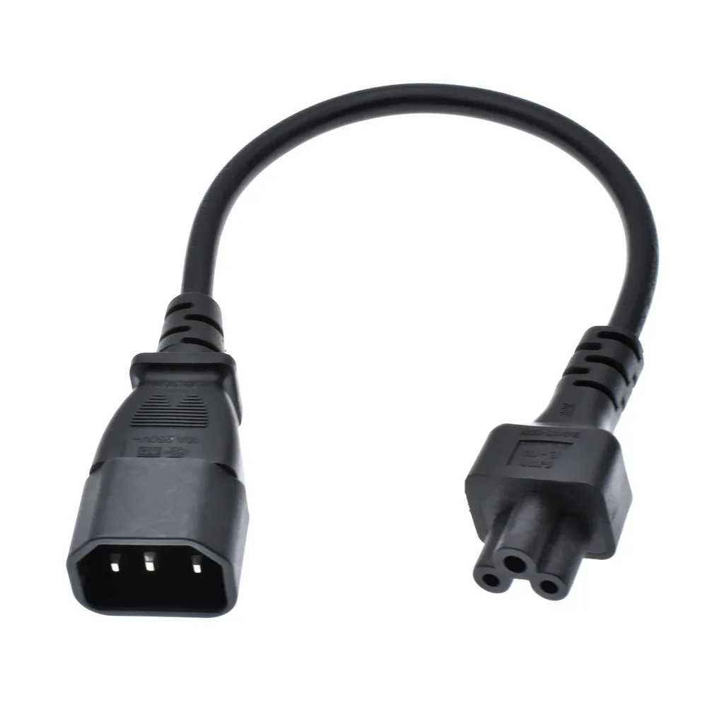 Iec 60320 C14 Male Plug To C5 Mikey Mouse Female Adapter Cable Iec 3 ...