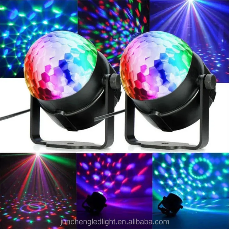 Foco LED Pinspot 4 En 1 Con Control Remoto - Bola De Espejos Y 4 Modos De Luz Para Fiestas, Bodas, Discotecas