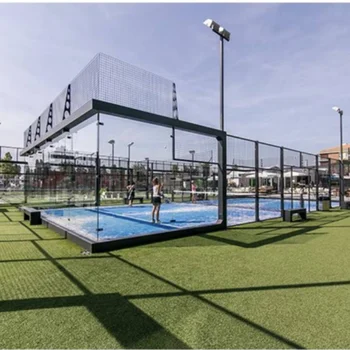 2024 Wholesale Good Metal Quality panoramic Padel Tennis Court padel roof padel cover