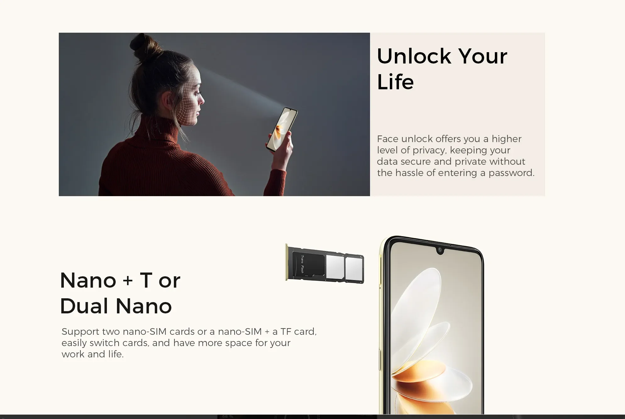 OUKITEL C33 Smartphone - 8GB RAM, 256GB Storage, 50MP Camera