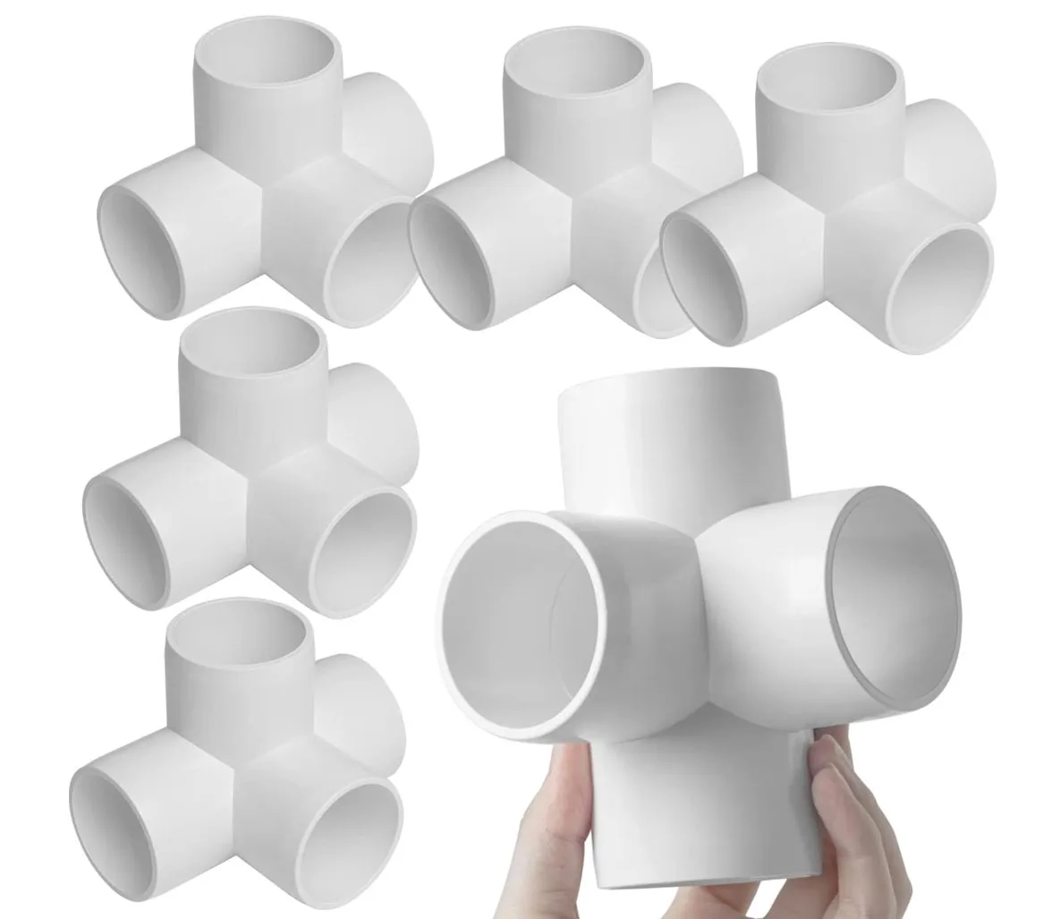 Furniture Grade Plastic Multiple Connector PVC Corner Elbow Tee Frame Structural Pipe Fittings American Pipe ASTM D1785 SCH40