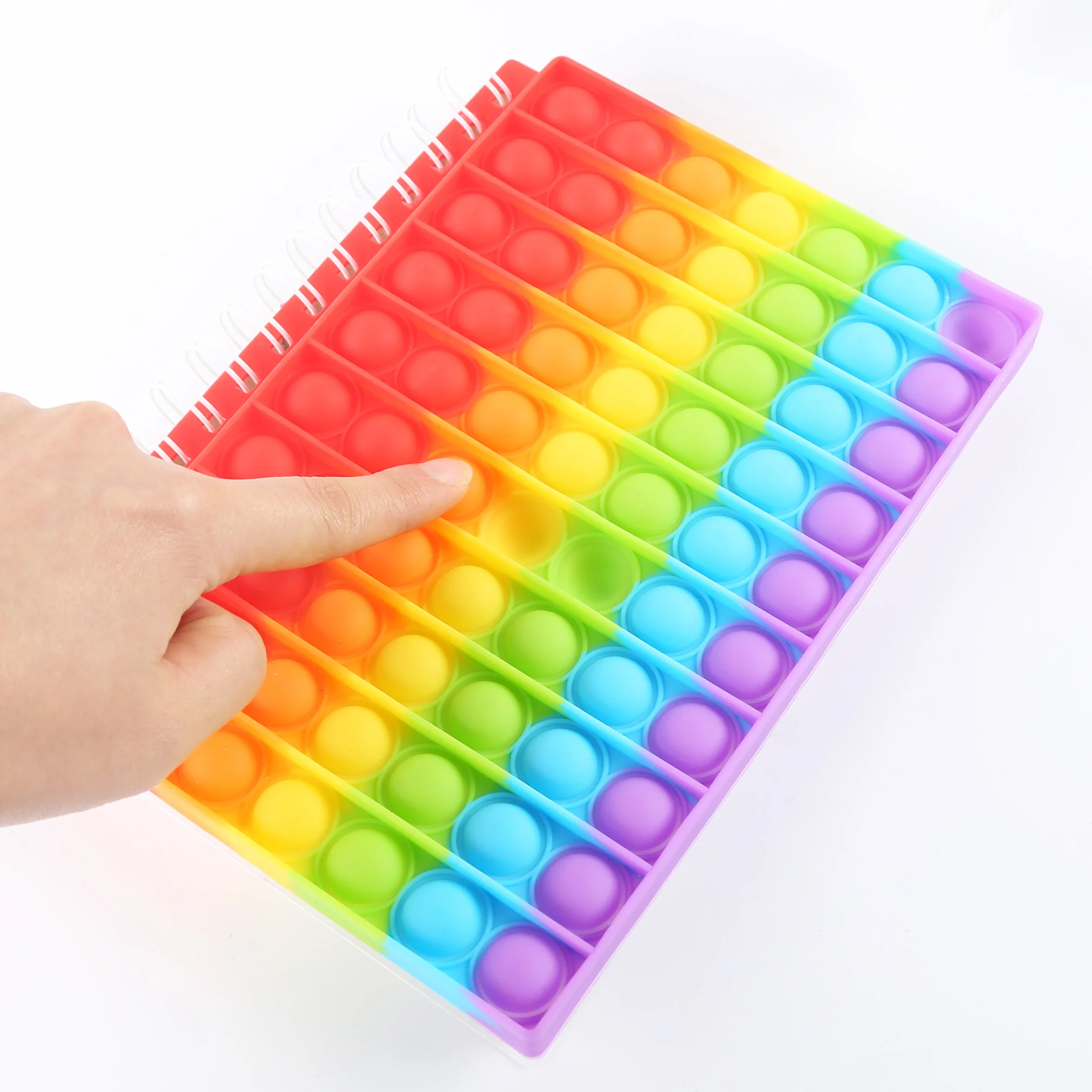 TTX 2022 модный дизайн персонализированный логотип на заказ силиконовый чехол с пузырьками для снятия стресса блокнот спиральный поп