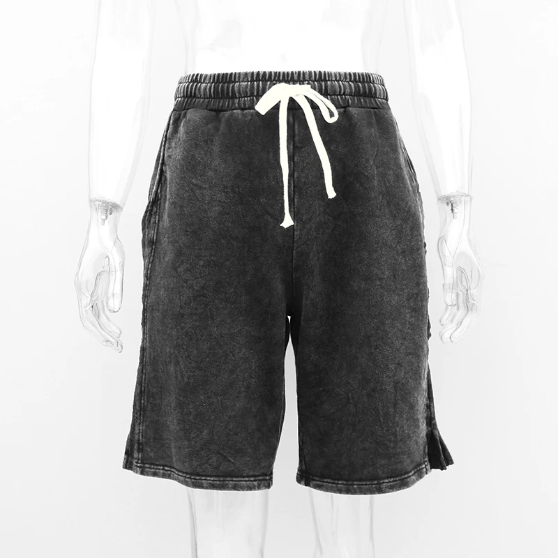 High Quality Splicing Washed Vintage Men's Shorts Custom Cut And Sew