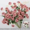 6 small roses in mauve color
