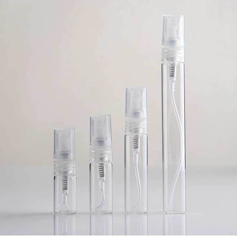 Portable Small Refillable Perfume Atomizer Spray Pump Glass Bottle 2ml 3ml 5ml 10ml Tube With Screw Cap