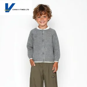 China V-Times Baby Boy's Knitwear 2026 Autumn Single Breasted Casual 100% Cotton Anti-pilling Fashionable Trend