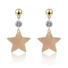 BLE-1048 Xuping fashion jewelry fancy star shape 14K gold plating acrylic earring for women