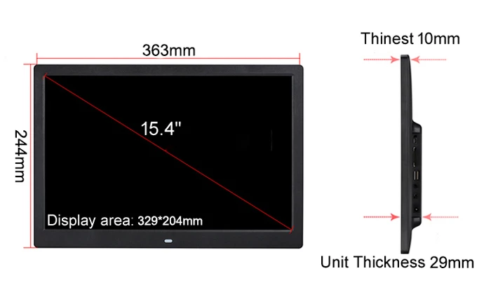 Cheap Price Slim Led Screen 15 Inch Hd 1080p Tft Color Lcd Monitor ...