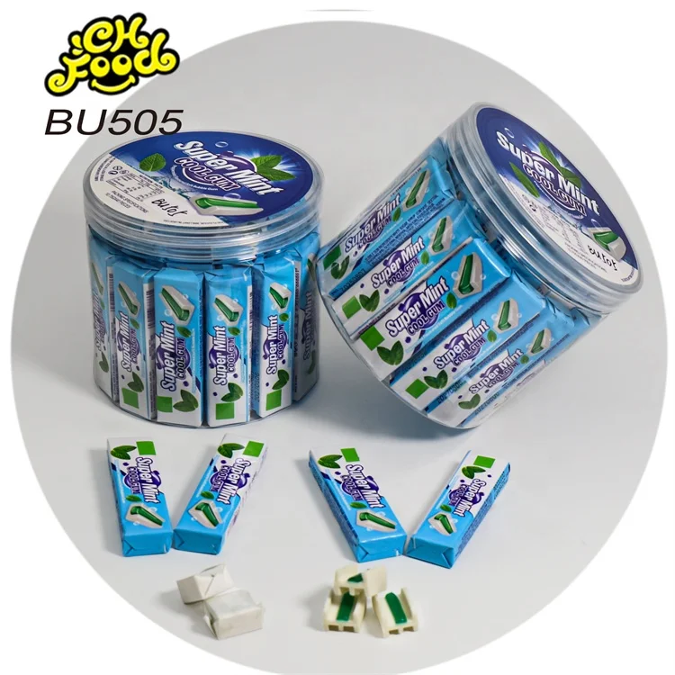 Custom Super Mint Cool Gum Wholesale Jelly Bubble Gum
