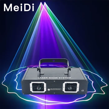 MEIDI dxm512 control professional 2 hole 3d laser line stage lighting for disco party and dj lights