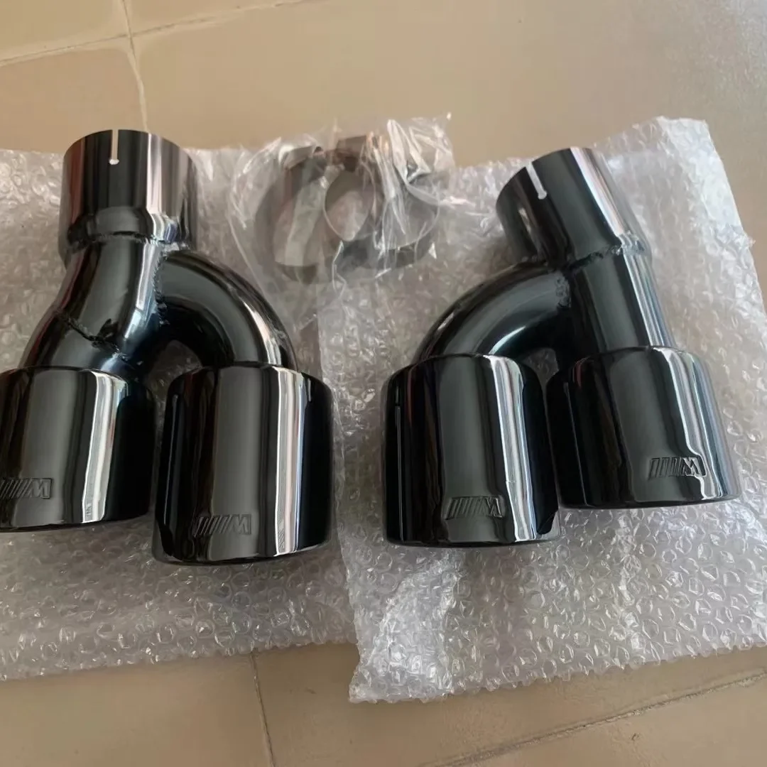 Quad Exhaust Pipes for BMW 18-23 5 Series G30 G38 525i 528i 530i Stainless Titanium Alloy M Performance Style Muffler Tips