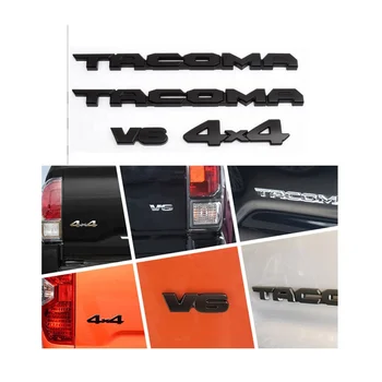 car emblems TACOMA V6 4*4 badges Satin black 4PIECES ONE SET FOR toyota tacoma accessories