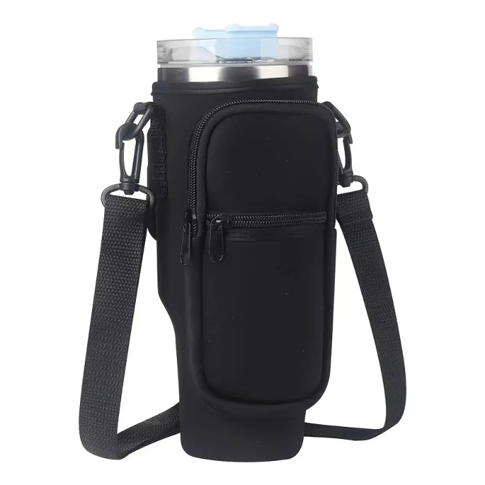 New Design Adjustable Strap Travel Sleeve Pouch Bag For Stanley Cup 40Oz With Handle Tumbler Water Bottle Thermal Case Phone manufacture