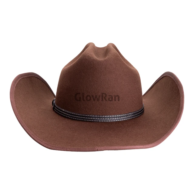 GlowRan 100% Wool Felt Fashion Western Cowboy Hats For Men Adult Ready To Ship