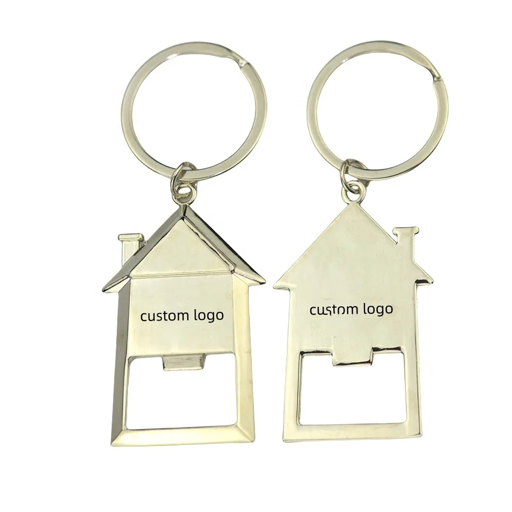 Custom Gift Metal Small Logo Key Chain Keychain Bottle Opener Keyring Key Ring for Promotion