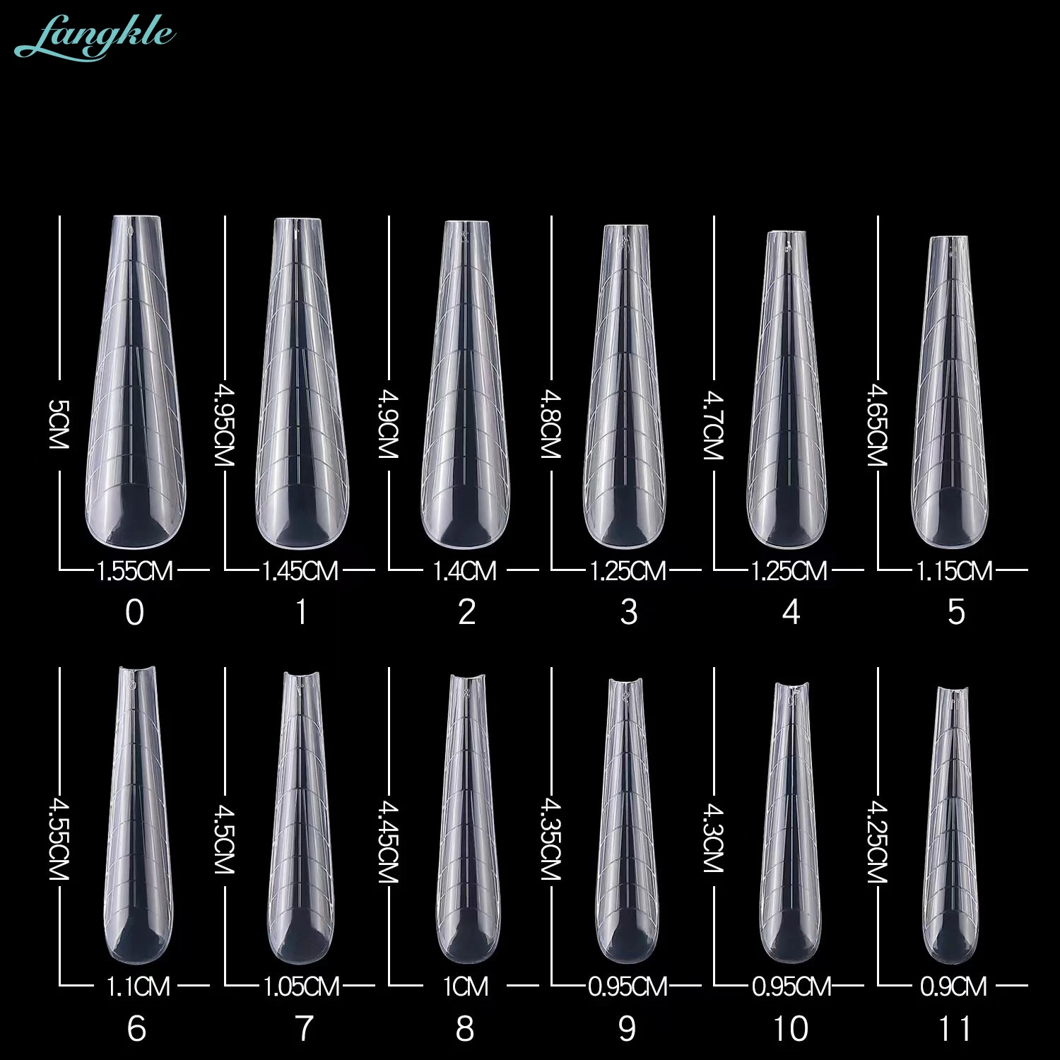 Wholesale Acrylic False Dual Form Tips French Style Nail Dual Form ...