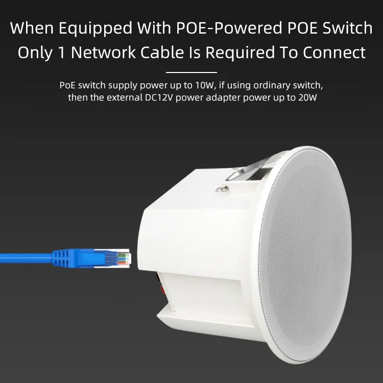 Public Address System Active Speaker IP Speaker Ceiling for Church PA System