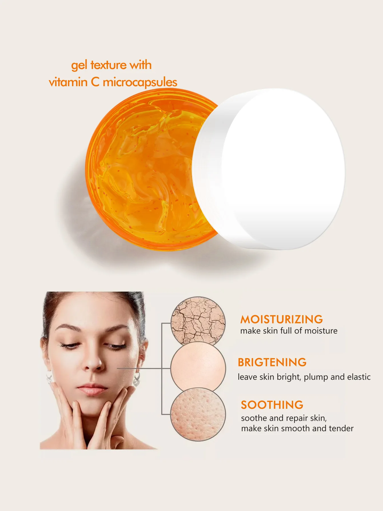 Natural Skin Care Moisturizing Facial Mask Cream Vitamin C 