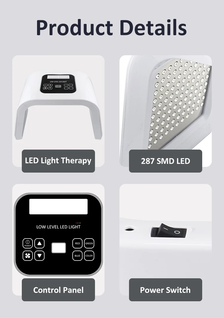 Standing PDT LED Light Therapy Facial Beauty Machine