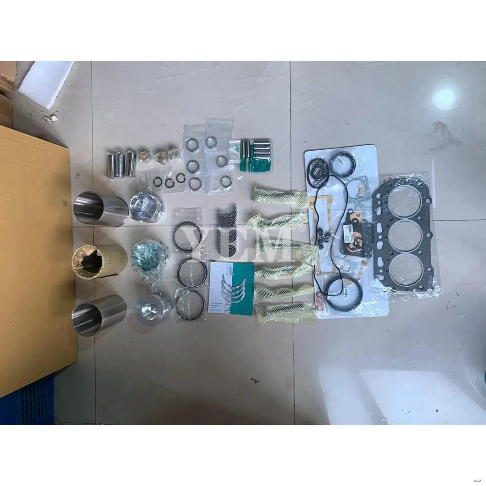 Rebuild Overhaul Repair Kit With Valves Engine Bearings Liner Piston Rings Full Gasket Kit Fit for Komatsu 3D84