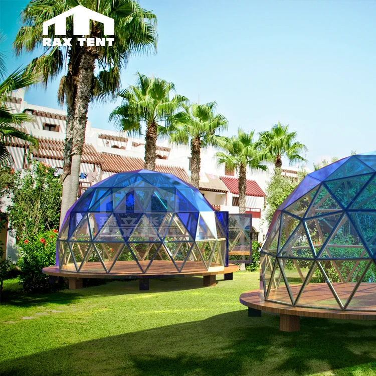 ガーデンパーティーやファミリーリゾート用4M ~ 30Mガラスドームハウス