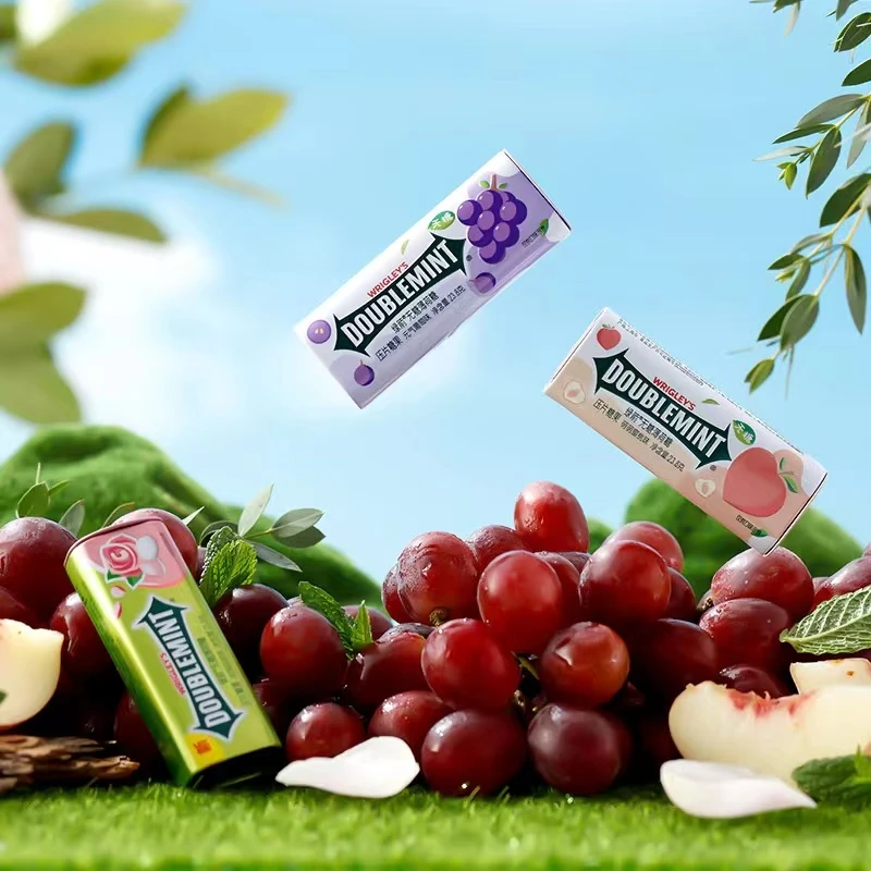 Оптовая продажа, жевательная резинка без сахара, 23,8 г, 35 шт., китайская жевательная резинка с ароматом белого персика и мяты