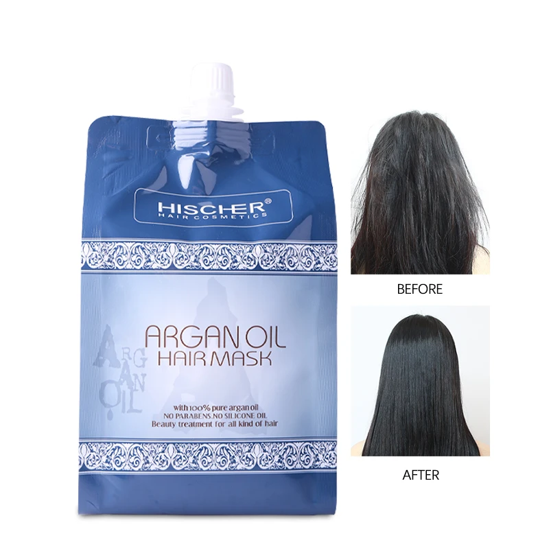 Профессиональное увлажняющее восстанавливающее аргановое масло Hischer для ухода за волосами, маска для ухода за волосами