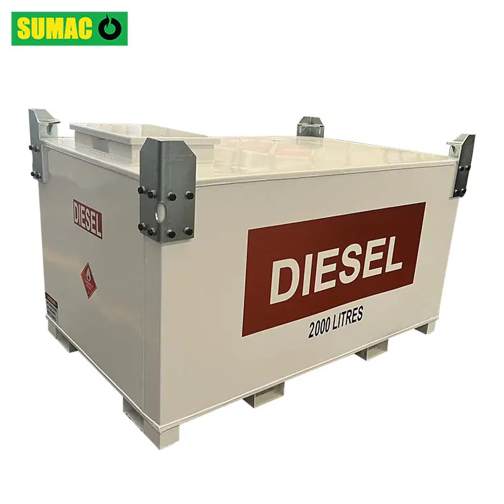 Sumac 3000L 1000 Liter Transcube Metal Steel Fuel Tank Portable Mobile Diesel Oil Gas Station Tank Chemical Storage Equipment