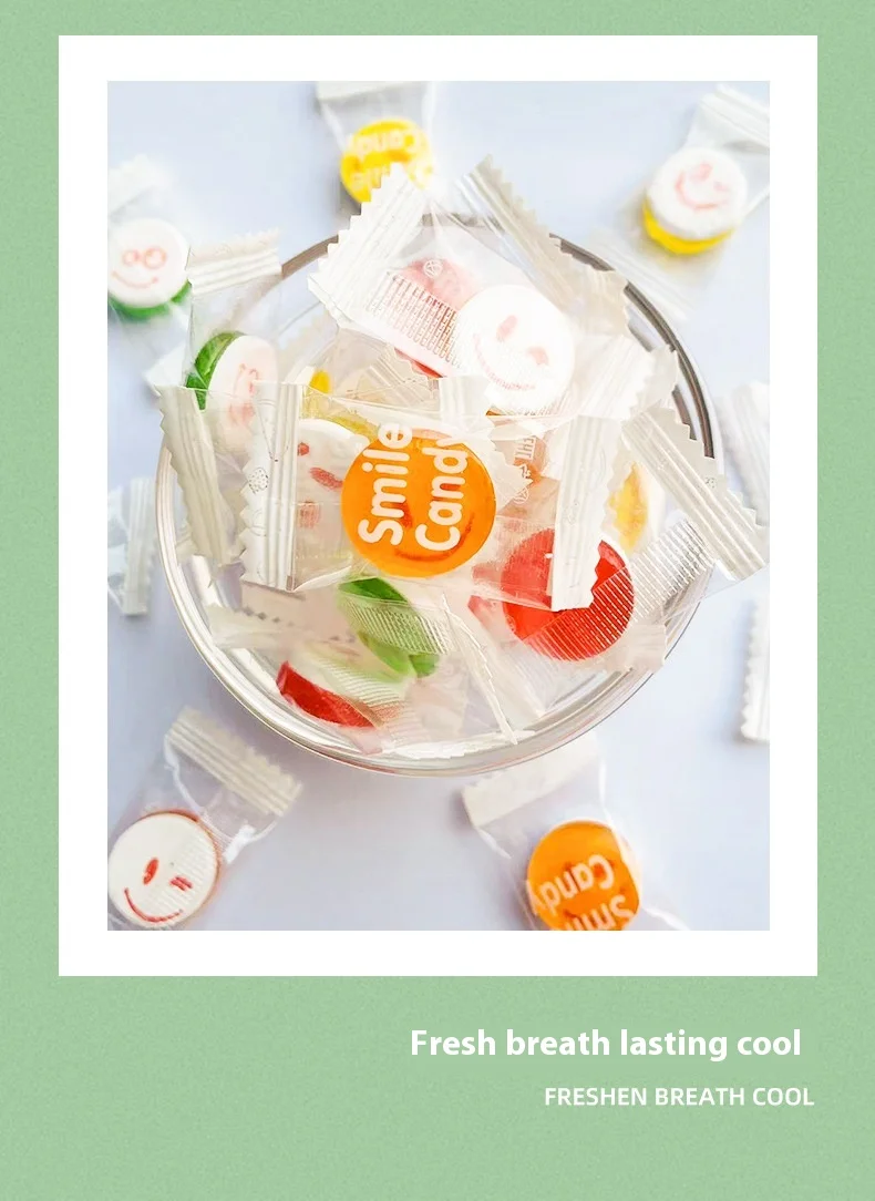 Wholesale Smiley Mint Flavor Tablet Candy - Multi-colored