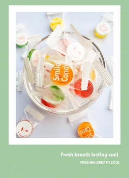 Wholesale Smiley Mint Flavor Tablet Candy - Multi-colored