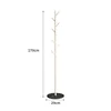 Tree branch style, white stand, black base, marble base
